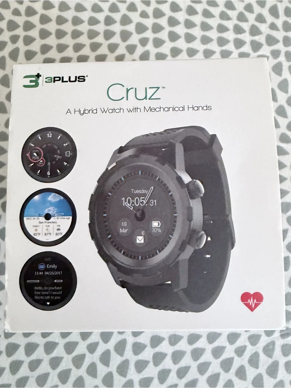 Cruz Hybrid Smartwatch — Black